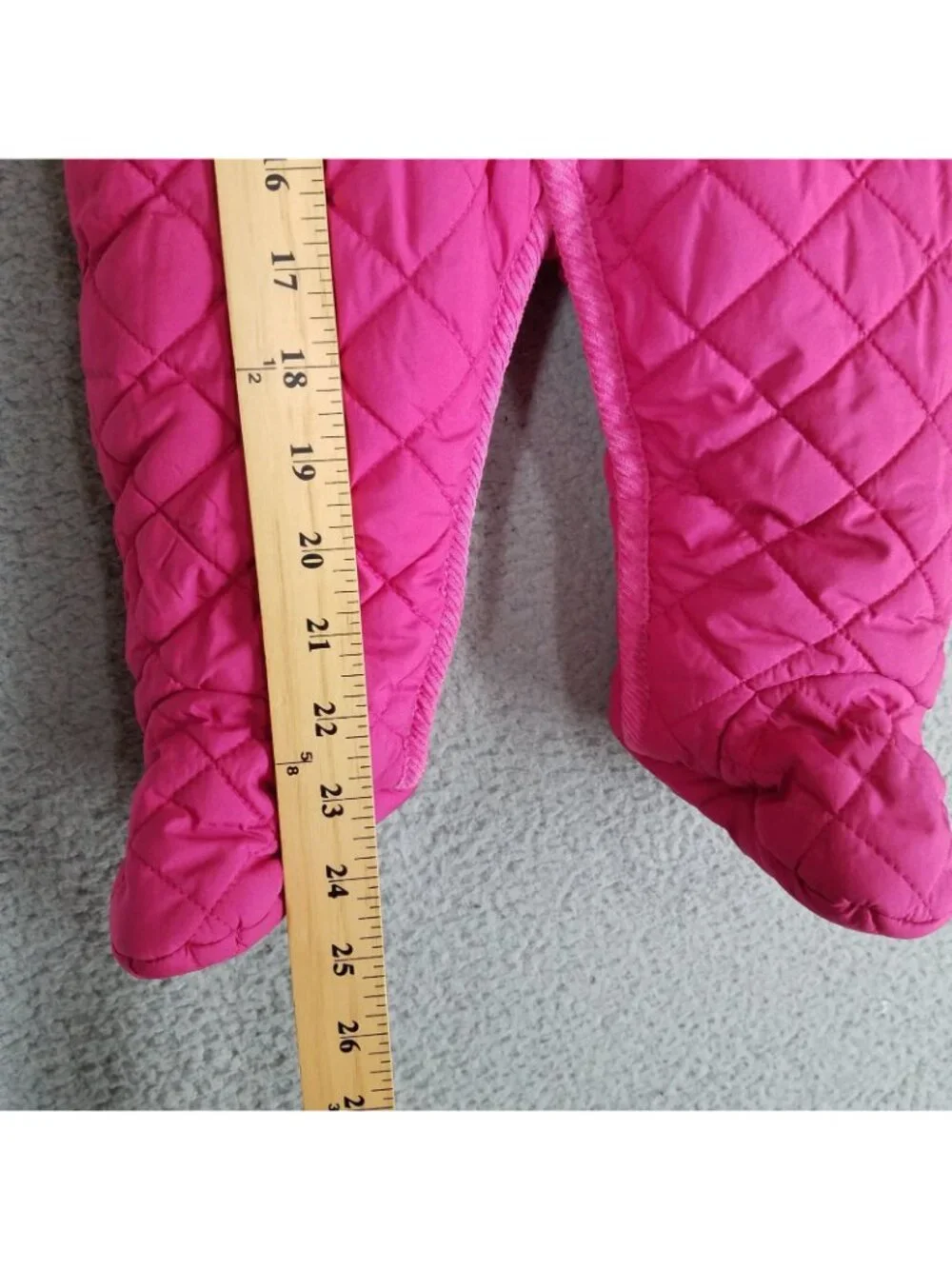 Ralph Lauren Girl's 9M Snowsuit Quilted Hooded One-Piece Winter Fleece Lined